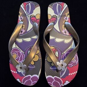 Brighton Kids Floral Flip Flops